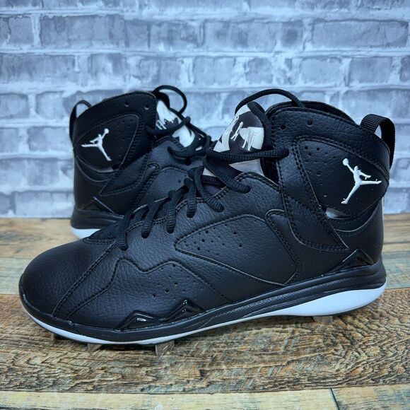 Nike Air Jordan 7 Oreo Black White Baseball Cleats 684943-010 Mens Size 9 New - Picture 1 of 6